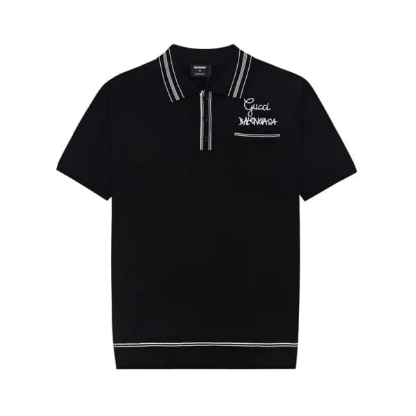 구찌 남성 블랙 폴로 반팔티 - Gucci Mens Black Short sleeved T… - 1