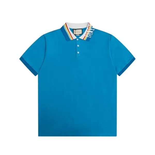 구찌 남성 블루 폴로 반팔티 - Gucci Mens Blue Short sleeved Ts… - 1