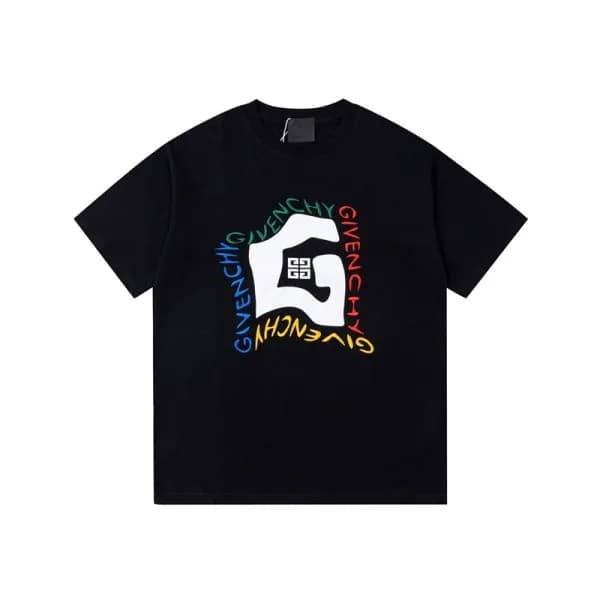 지방시 남성 크루넥 블랙 반팔티 - Givenchy Mens Black Short Slee… - 1