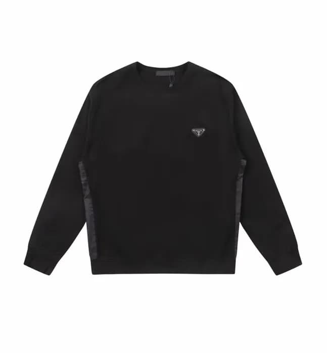 프라다 남자 크루넥 블랙 맨투맨 - Prada Mens Black Tshirts - pr7… - 1