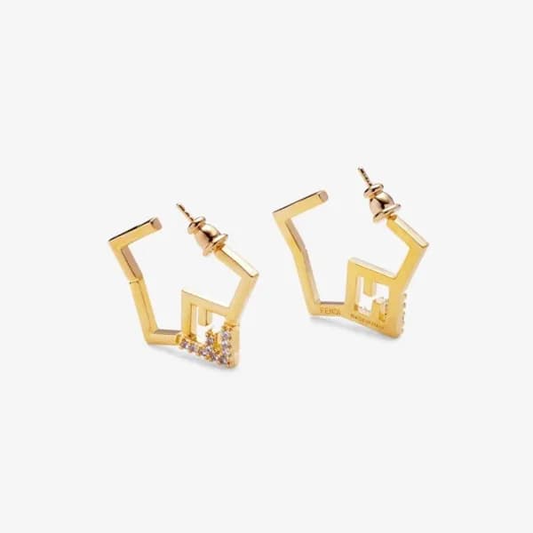 펜디 여성 옐로우 골드 이어링 - Fendi Womens Yellow-gold Earrin… - 1