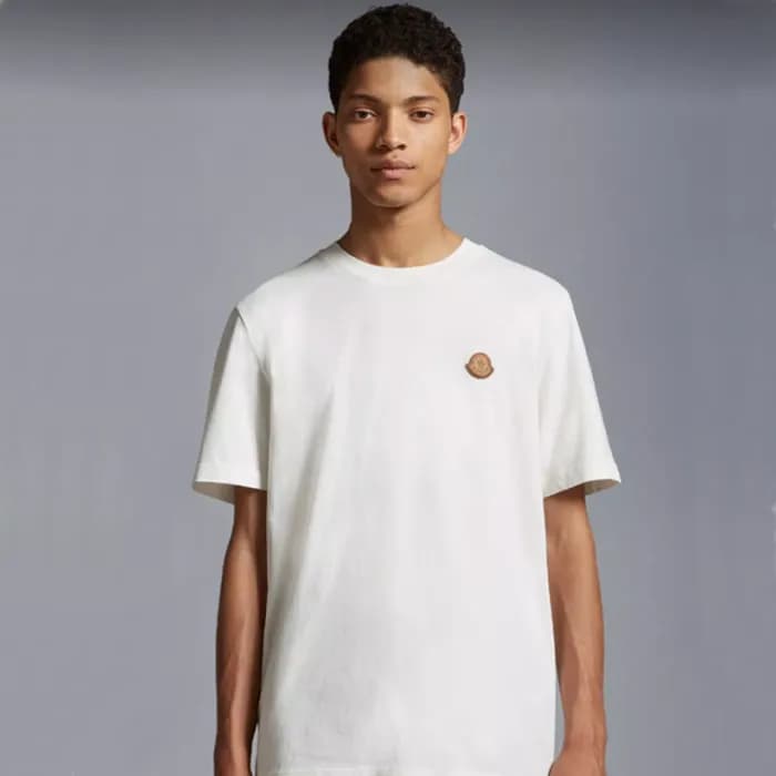 몽클레어 남성 화이트 티셔츠 - Moncler Mens White Tshirts - moc… - 1