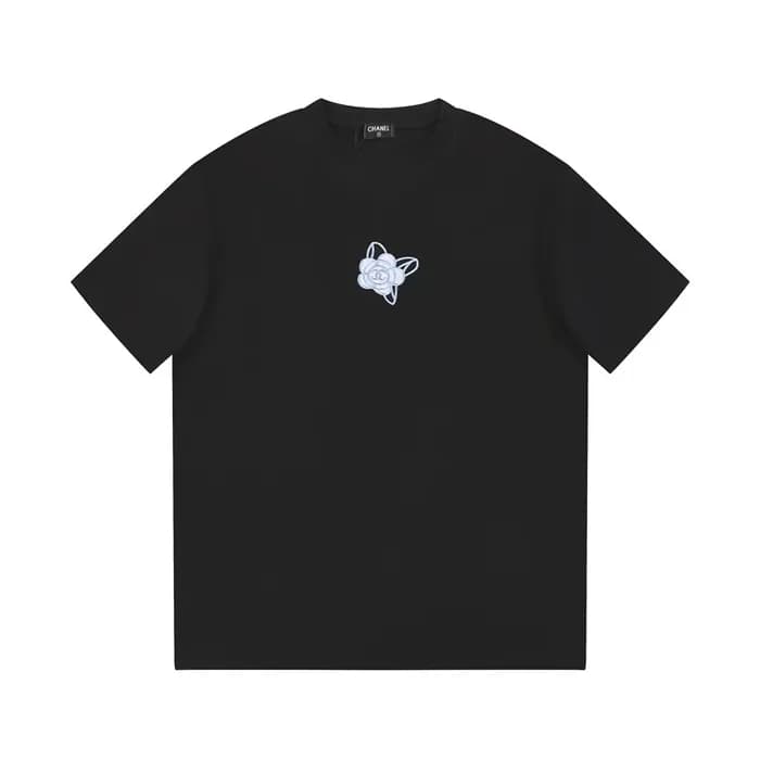 샤넬 남/녀 블랙 반팔티 - Chanel Unisex Black Tshirts - chc3… - 1