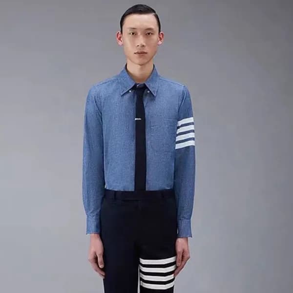 톰브라운 남성 블루 셔츠 - Thom Browne Mens Dress Shirts - th… - 1