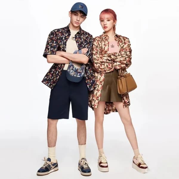 펜디 남/녀 매치 FF 스니커즈 - Fendi Unisex Match Sneakers - … - 1