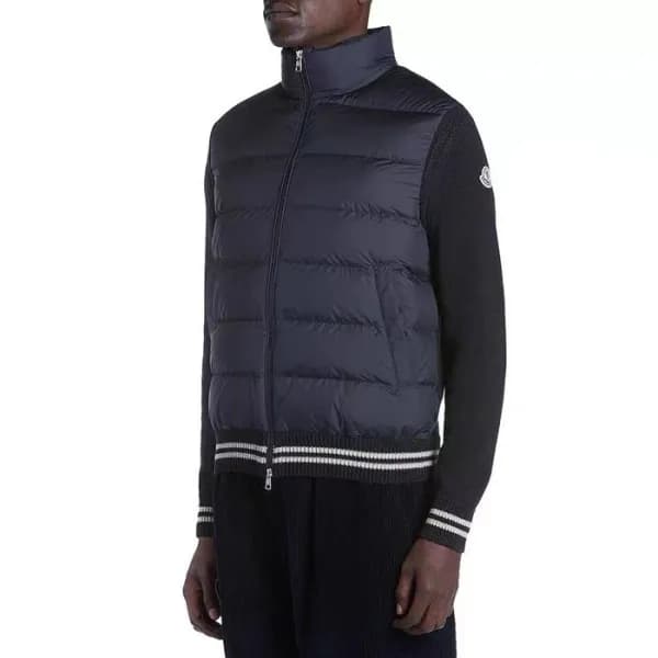 몽클레어 남성 클루니 패치 로고 다운 패딩 - Moncler Mens Navy Down P… - 1