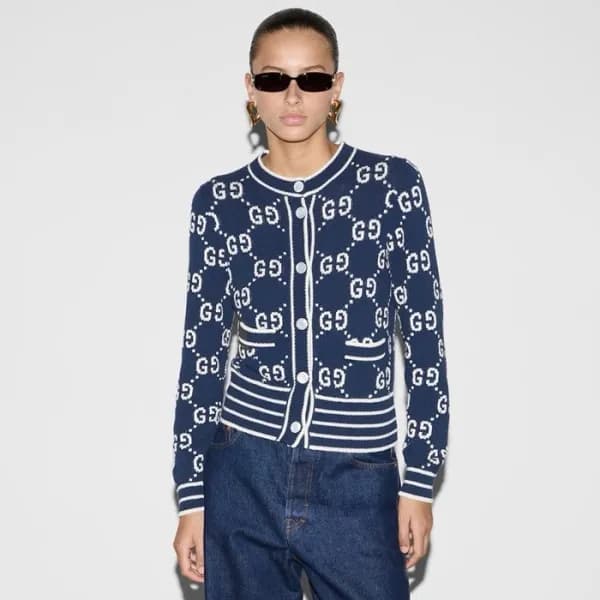 구찌 여성 브이넥 가디건 - Gucci Womens V-neck Cardigan - guc… - 1