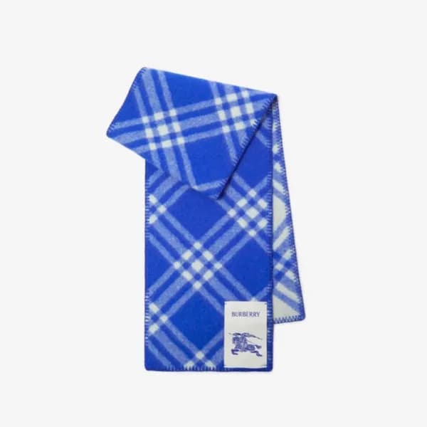 버버리 남/녀 체크 머플러 - Burberry Unisex Flanner Muffler -… - 1