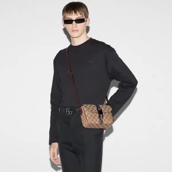 구찌 남성 GG 카메라 백 - Gucci Mens GG Camera Bag - gub346… - 1