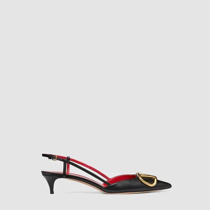 발렌티노 여성 브이로고 시그니처 슬링백 펌프스 - Valentino Womens Calfs… - 1