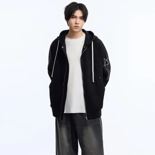 릭오웬스 남성 집업 후드티 - Rick Owens Mens Zip-up Hoodie - r… - 1