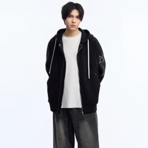 릭오웬스 남성 집업 후드티 - Rick Owens Mens Zip-up Hoodie - r…
