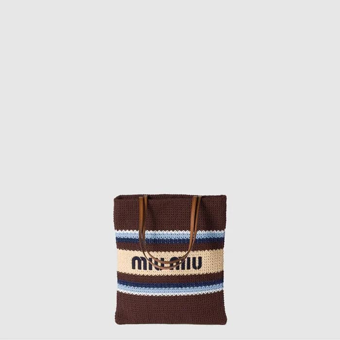 미우미우 여성 크로셰 토트백 - MiuMiu Womens Crochet Tote Bag -… - 1