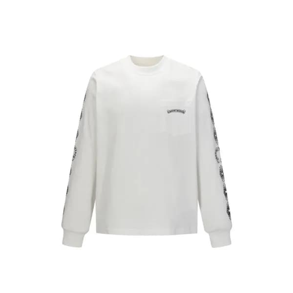 크롬하츠 남성 라운드 긴팔티 - Chrome Hearts Mens Round Tshirt … - 1