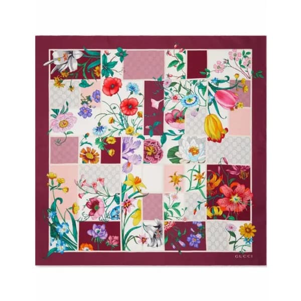 구찌 여성 스퀘어 스카프 - Gucci Womens Square Scarf - acc771… - 1