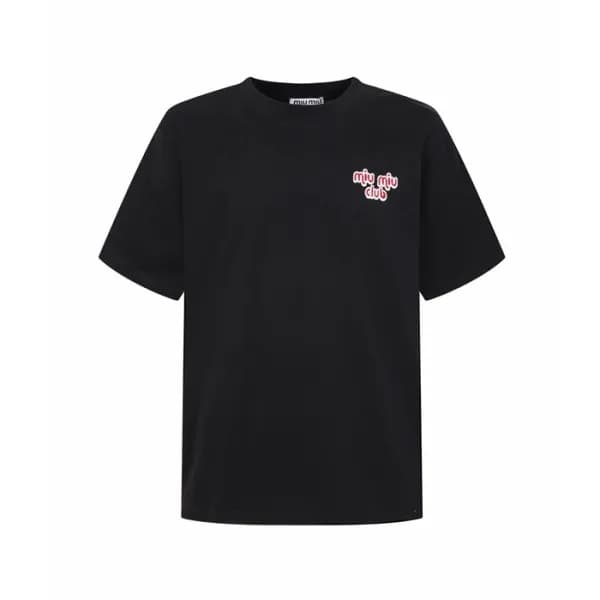 미우미우 남성 라운드 반팔 티셔츠 - Miumiu Mens Round Tshirt - mi… - 1