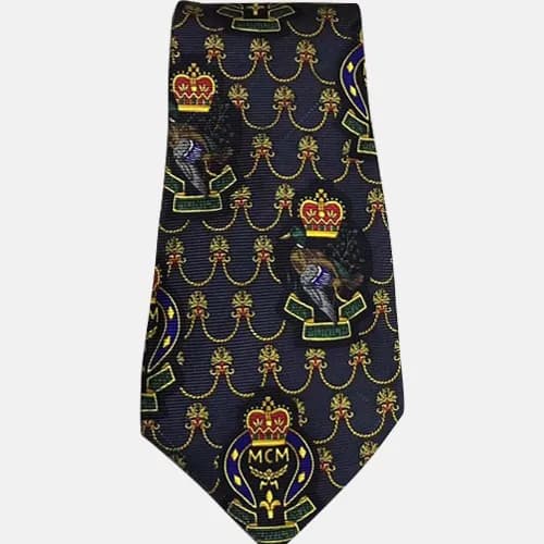 MCM MENS NECKTIE NAVY - 엠씨엠 남성용 넥타이 네이비 - 1