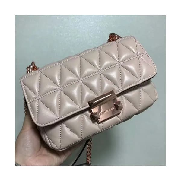 Michael Kors Leather Sloan Chain Cross Bag, 20CM -… - 1