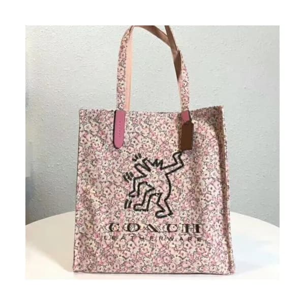 Coach Canvas Tote Shoulder Shopper Bag,34cm - 코치 캔… - 1
