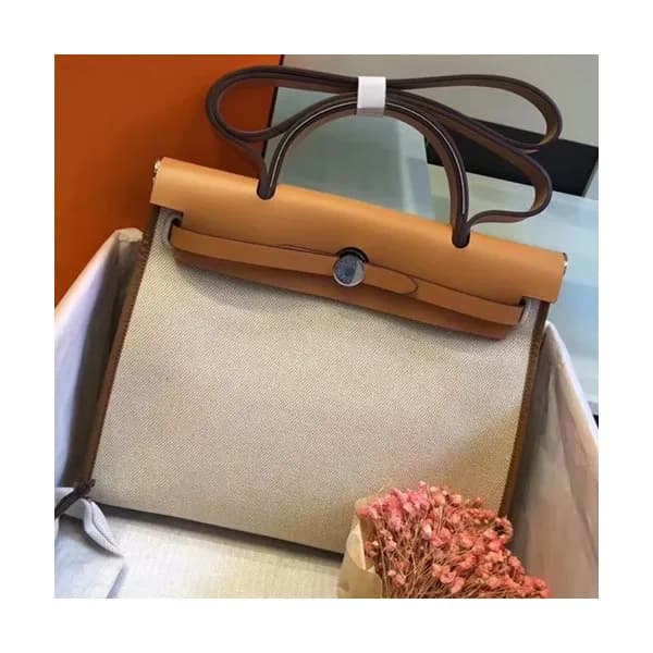 Hermes Herbag Canvas Tote Shoulder Bag ,31cm - 에르메… - 1
