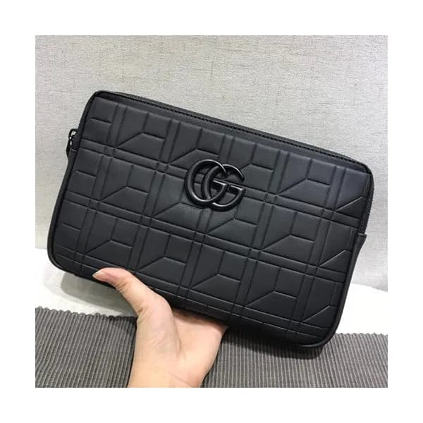 Gucci 2018 Leather Clutch Bag ,26CM - 구찌 2018 레더 남… - 1