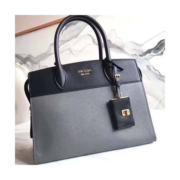 Prada Saffiano Tote Shoulder Bag,30cm - 프라다 사피아노 여… - 1