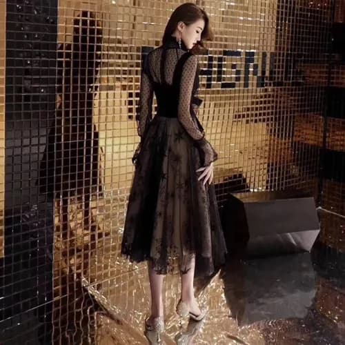 Chanel Ladies Lace One-pieces - 샤넬 여성 레이스 긴팔원피스 - … - 1