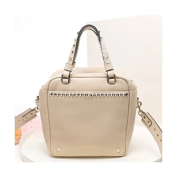Valentino 2019 Leather Rockstud Tote Shoudler Bag,… - 1