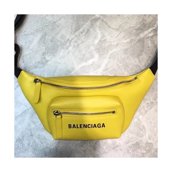 Balenciaga 2019 Leather Mini Hip Sack Belt Bag,18C… - 1