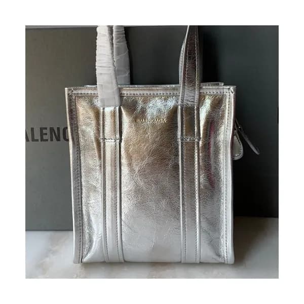 Balenciaga 2019 Bazar Leather Tote Shoulder Shoppe… - 1
