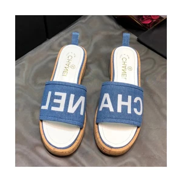 Chanel 2019 Ladies Denim & Leather Slipper - 샤넬 20… - 1