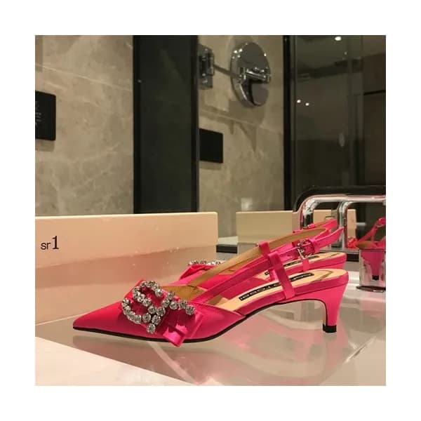 Sergio Rossi 2019 Ladies Slik Middle Heel Slingba…