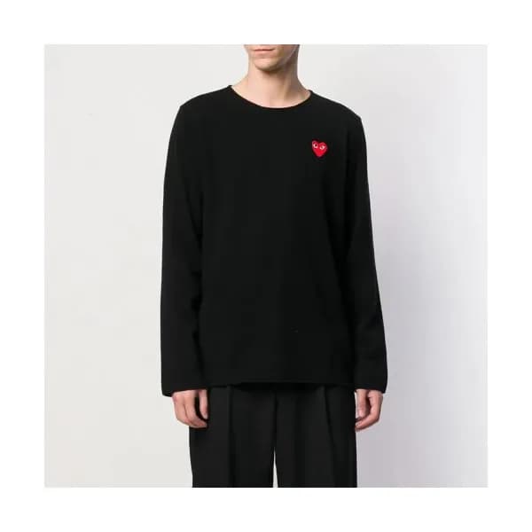Cdgplay 2019 Mens Wool Sweater - 꼼데가르송 2019 남성 라운드… - 1