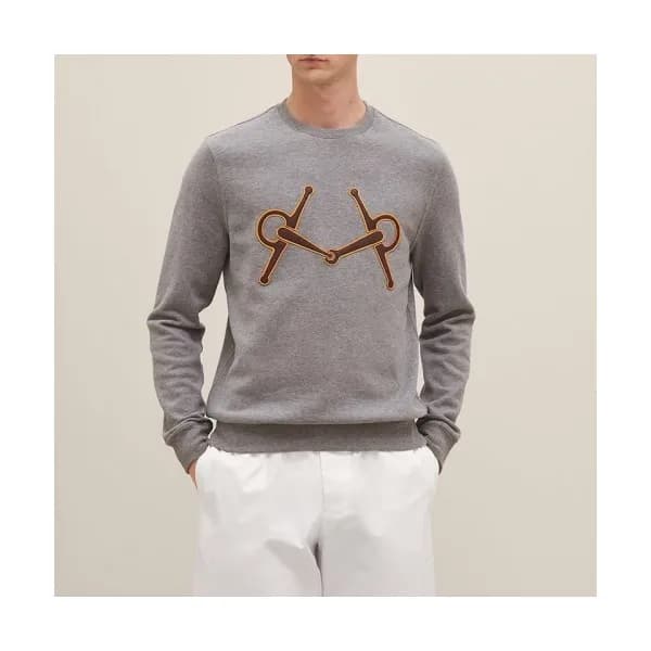 Hermes 2020 Mens Crew-neck Casual Cotton Tshirts- … - 1