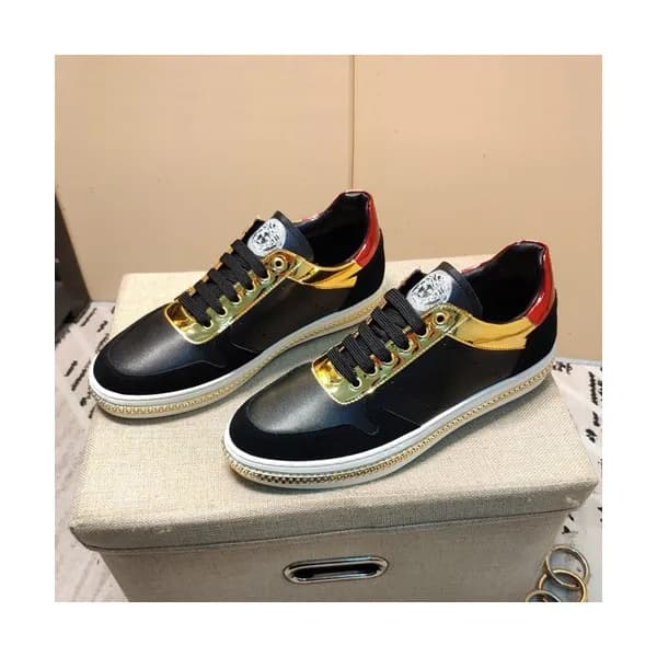 Versace 2019 Mens Leather Sneakers - 베르사체 2019 남성용… - 1