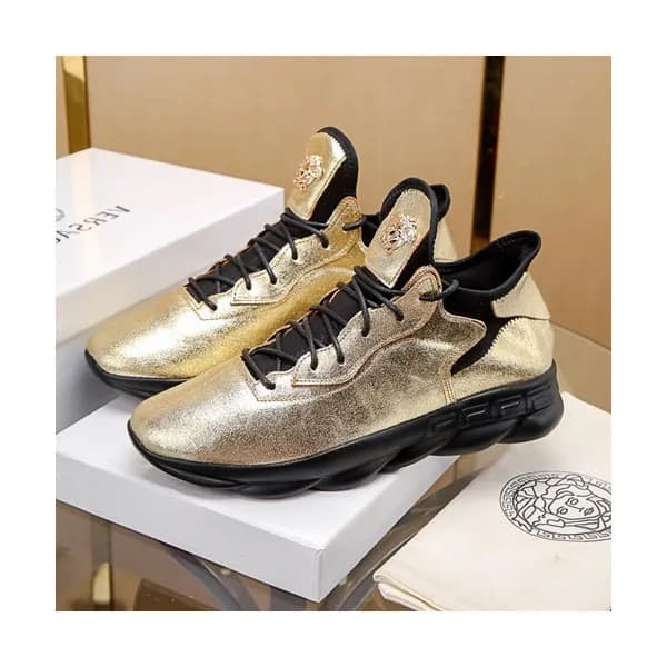 Versace 2020 Mens Leather Sneakers - 베르사체 2020 남성용… - 1