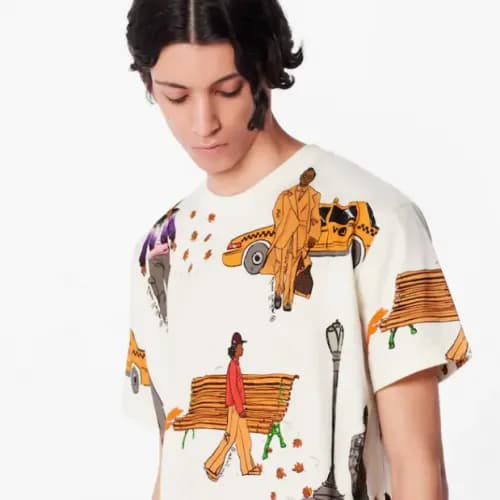 LouisVuitton 20120 Mm/Wm Crew -neck Cotton Short S… - 1