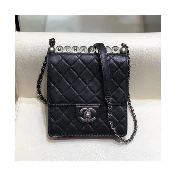 Chanel 2020 Leather Chain Shoulder Cross Bag,18CM … - 1