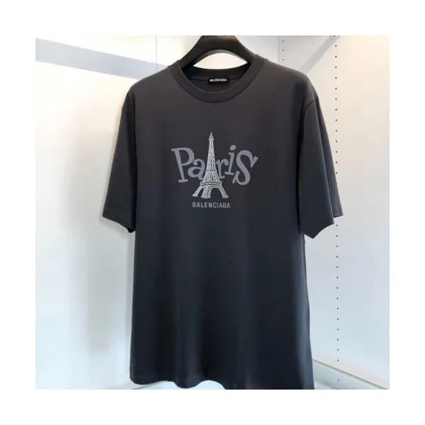 [발렌시아가]Balenciaga 2020 Mm/Wm Logo Cotton Short Sle… - 1