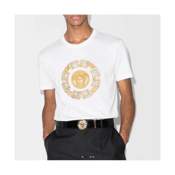 [베르사체]Versace 2021 Mens Logo Short Sleeved Tshirts… - 1