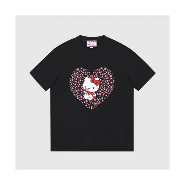 Gucci Mm/Wm Logo Short Sleeved Tshirts Black - 구찌… - 1