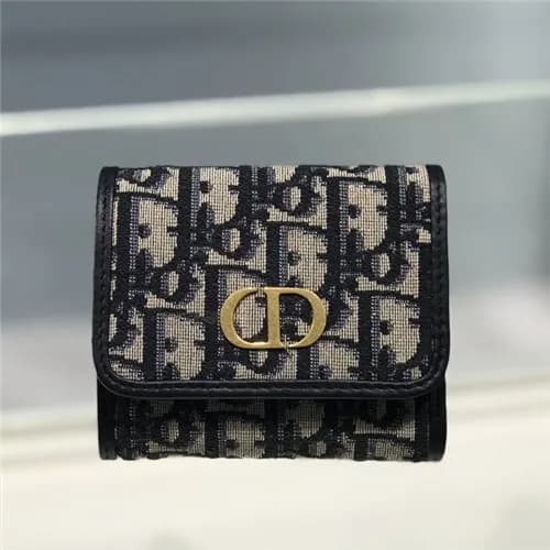 Dior 2021 Women's Canvas/Leather Wallet,10cm,D… - 1