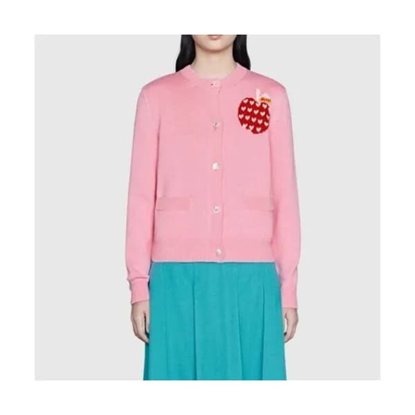 Gucci Womens Logo Crew-neck Sweaters Pink - 구찌 202… - 1