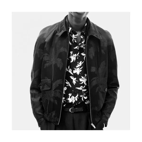 Saint Lauren Mens Trendy Shirs - 입생로랑 남성 플라워 반팔티 -… - 1