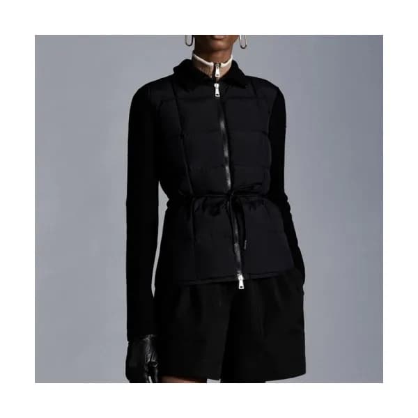Moncler Womens Logo Casual Down Jackets Black - 몽… - 1