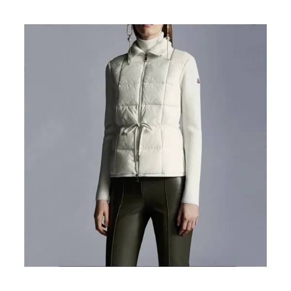 Moncler Womens Logo Casual Down Jackets White - 몽… - 1