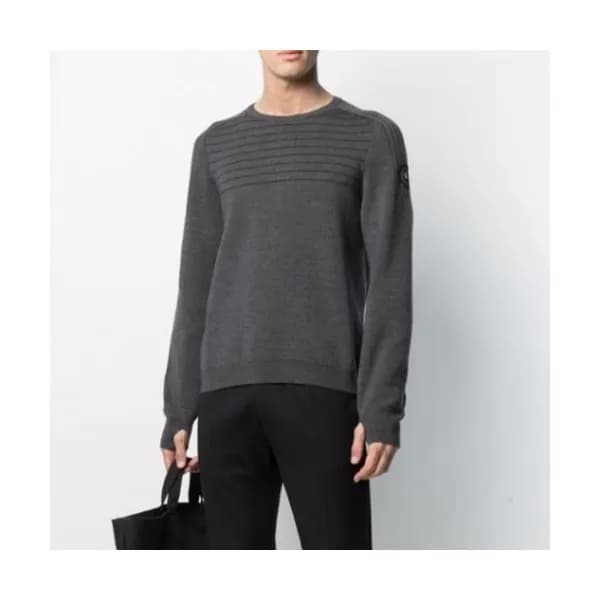 Stone Island Mens Casual Crew-neck Sweaters Gray … - 1