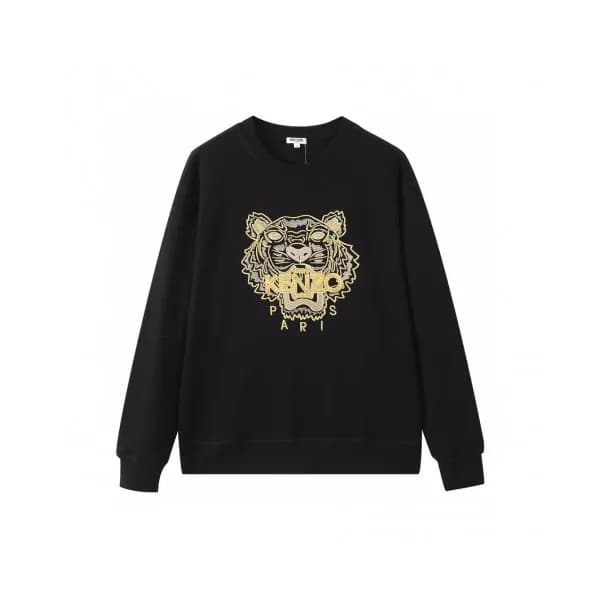 Kenzo Mm/Wm Signature Tiger Cotton Tshirts Black … - 1
