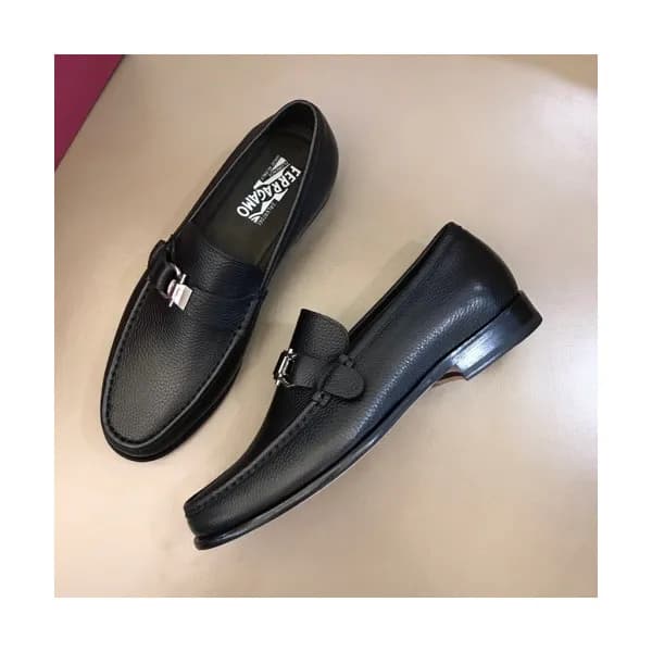 페라가모 남성 레더 로퍼 Size(240 - 275) 블랙 - Salvatore Ferr… - 1