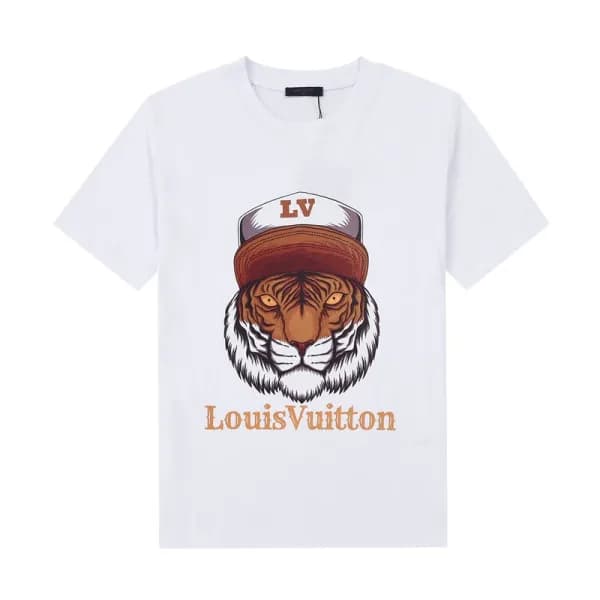 루이비통 남자 크루넥 화이트 반팔티 - Unisex White Tshirts - lou03… - 1